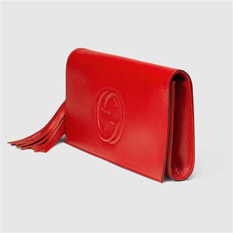 red gucci soho clutch|Gucci snakeskin clutch.